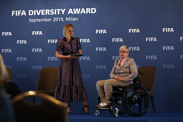 Joyce (right) is the President of FIFA Foundation
